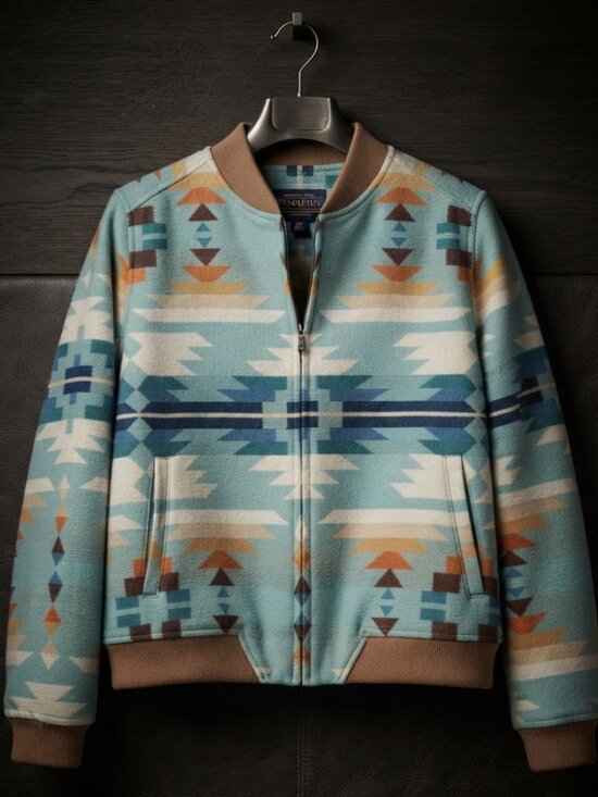 Pendleton Jackets & Blazers - Limited-edition Pendleton Aqua Rio Rancher Wool Bomber Jacket  Mint Condition XL